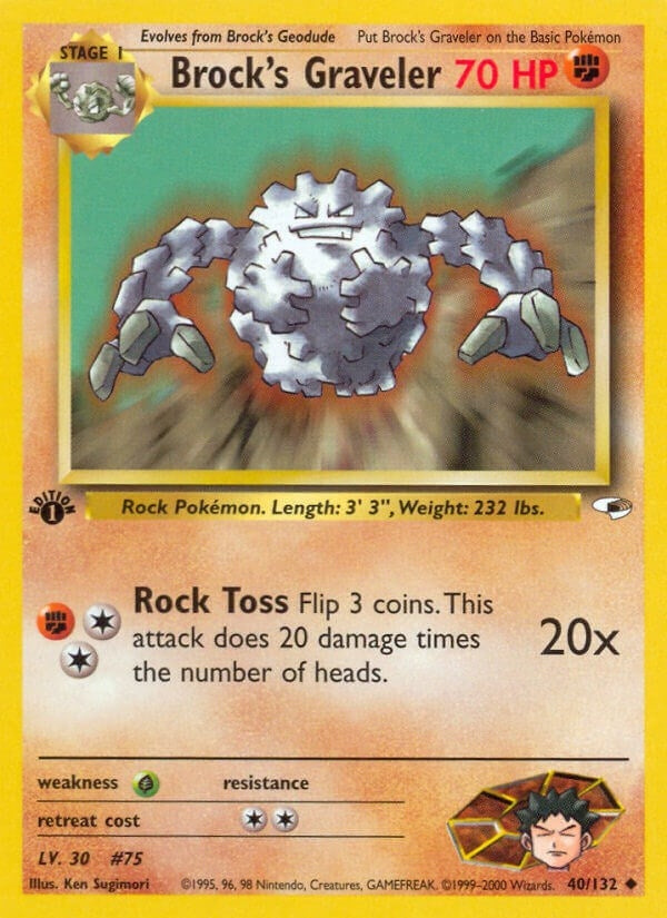 Image for Brock's Graveler (040/132) (G1) - Pokemon