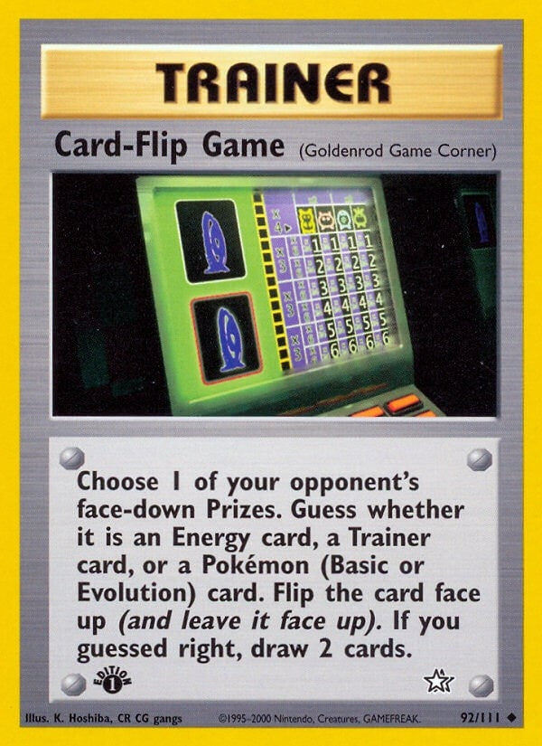Image for Card-Flip Game (Goldenrod Game Corner) (092/111) (N1) - Pokemon