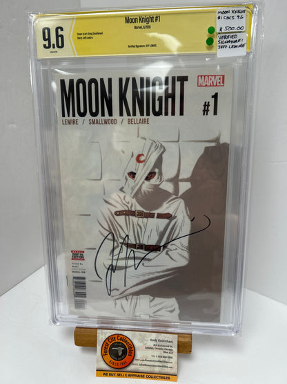 Moon Knight #1 (White Pages) {CBCS 9.6} Signed By Jeff Lemire