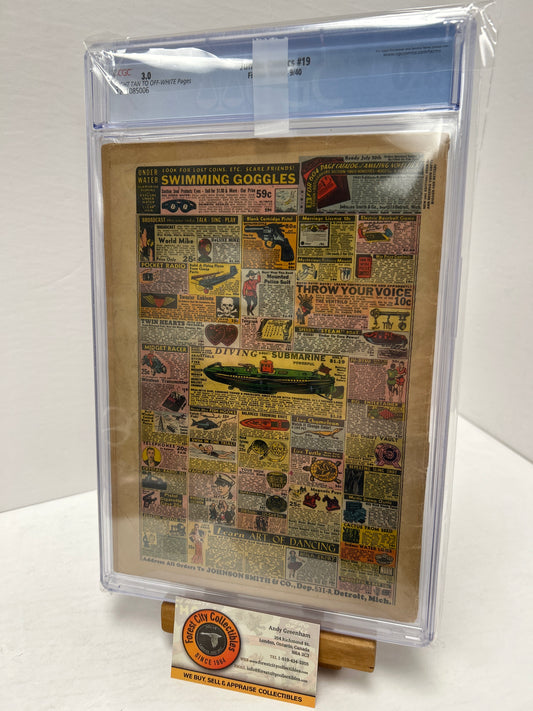 Jumbo Comics #19 (Light tan to OFF-White Pages) {CGC 3.0}