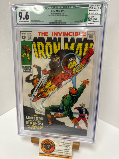 Iron man #15 (White Pages) {CGC 9.6}