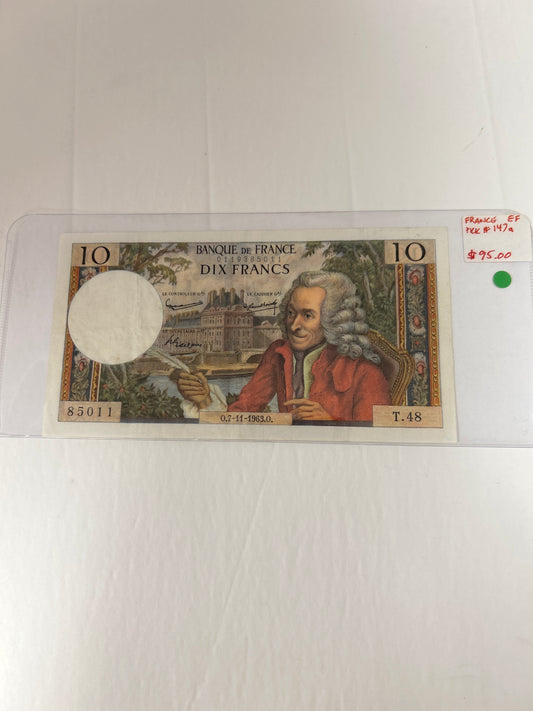 France {1963} Pick# 147a EF