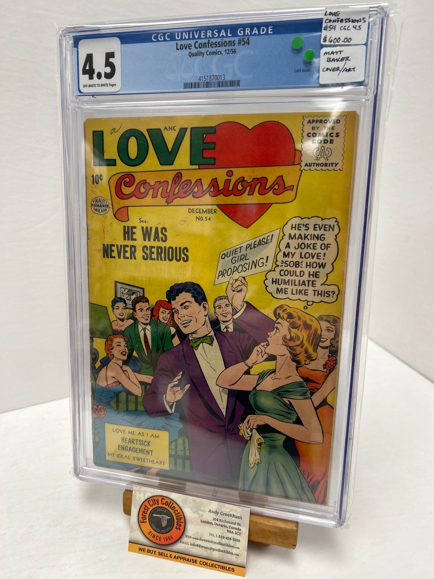 Love Confessions #54 (OFF-White to White Pages) {CGC 4.5}