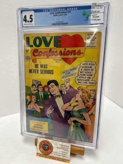 Love Confessions #54 (OFF-White to White Pages) {CGC 4.5}