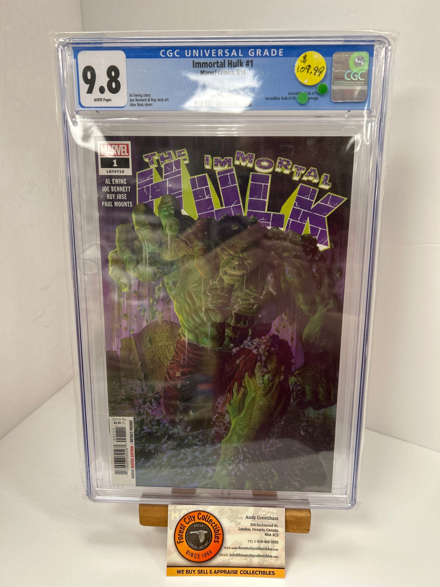Immortal Hulk #1 (White Pages) {CGC 9.8}