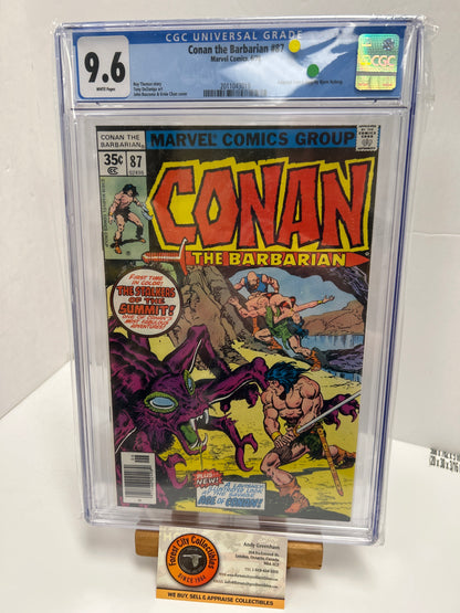 Conan the barbarian #87 (White Pages) {CGC 9.6}