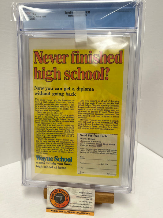 Tomb of Dracula #31 (OFF-White to White Pages) {CGC 9.6}