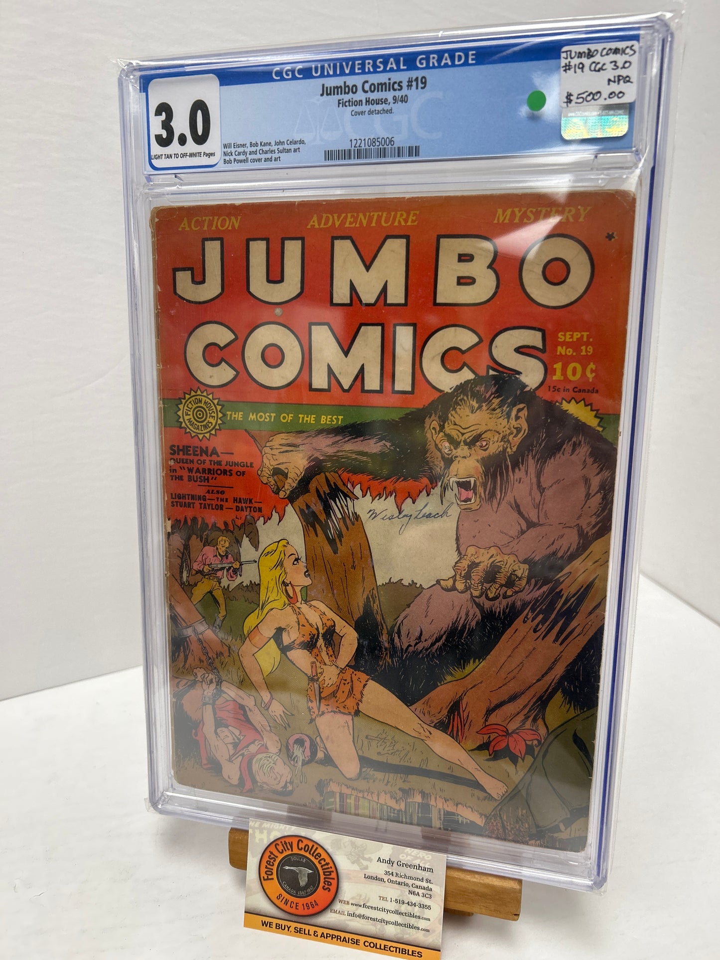 Jumbo Comics #19 (Light tan to OFF-White Pages) {CGC 3.0}