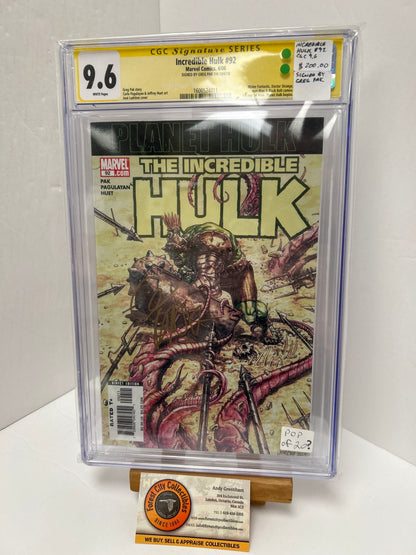 Incredible Hulk #92(White Pages) {CGC 9.6}Signed By Greg Pak