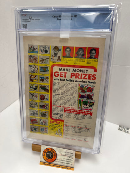 Conan the barbarian #15 (OFF-White-White Pages) {CGC 7.0}