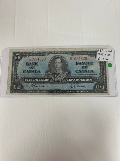 Bank Of Canada {1937} Coyne/Towers FINE