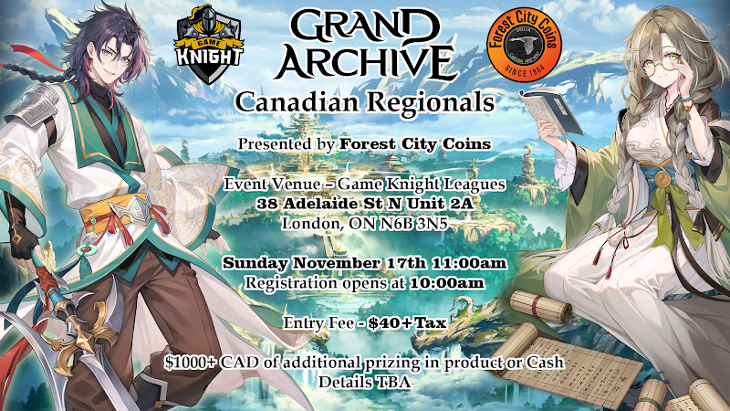 Grand Archive Mortal Ambition Canadian Regionals Admission Ticket (Nov 17, 2024)