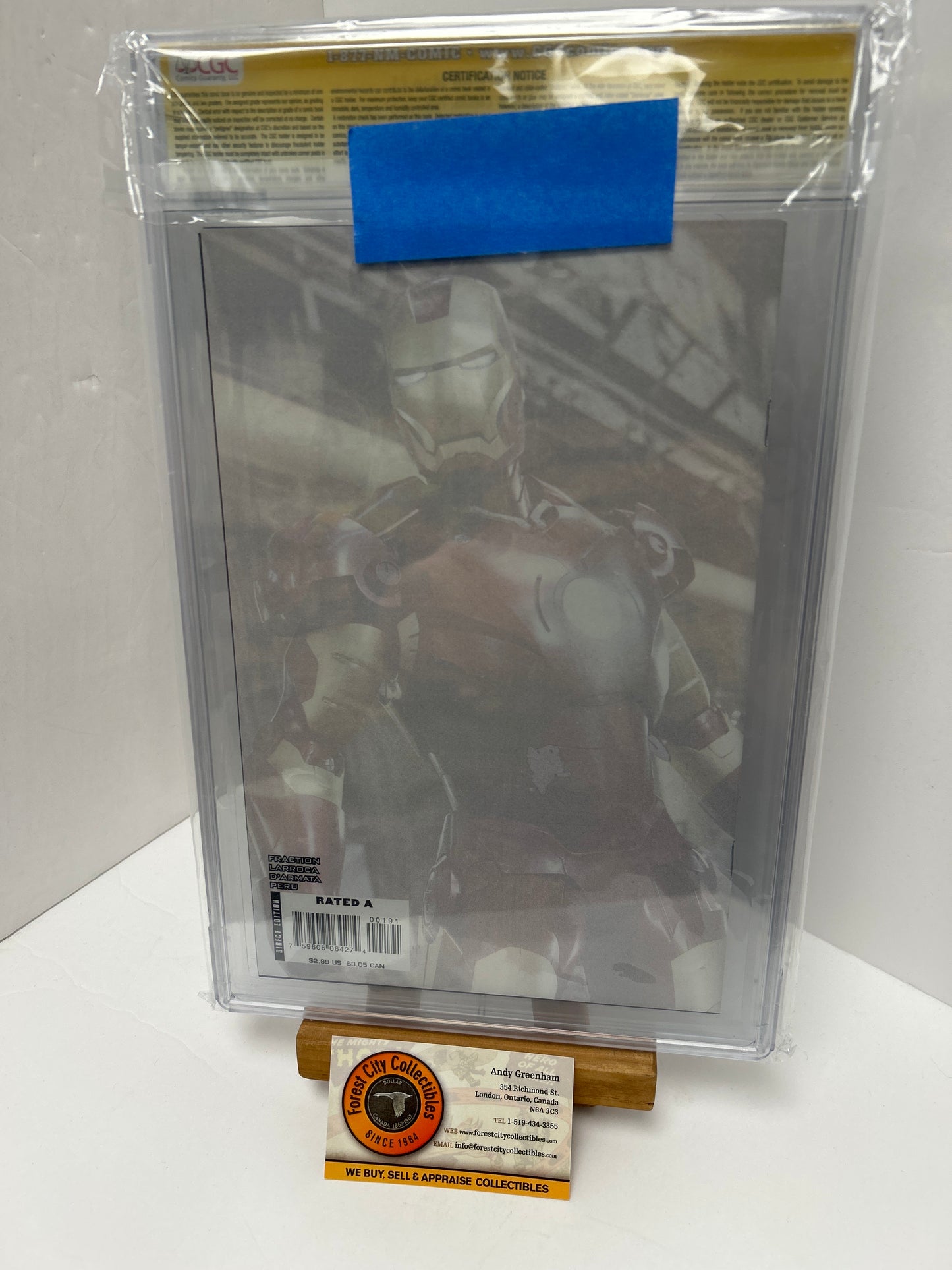 Invincible Iron man #1 (White Pages) {CGC 9.8} Signed By Stan Lee