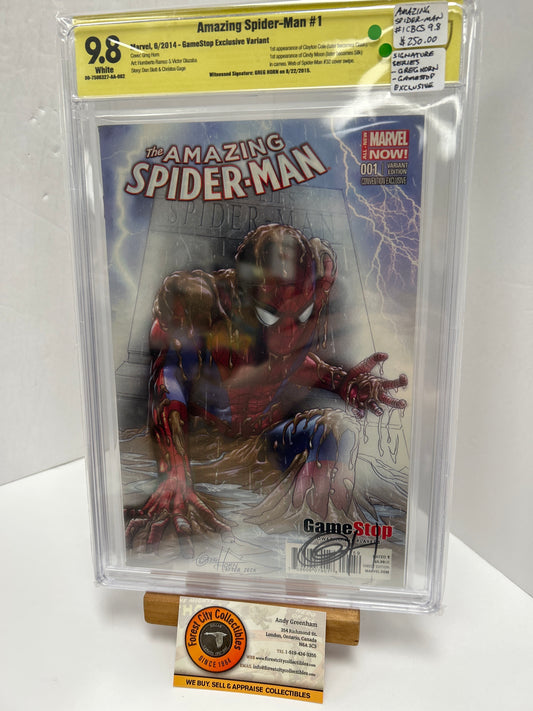 Amazing Spider-man #1 (White Pages) {CGC 9.8}  Signed by Greg Horn