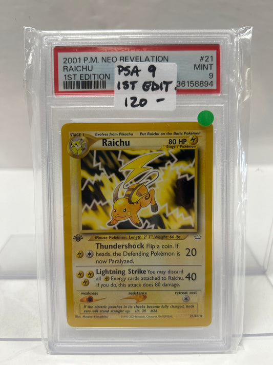 Raichu 2001 21/64 - PSA (9) 1st Ed
