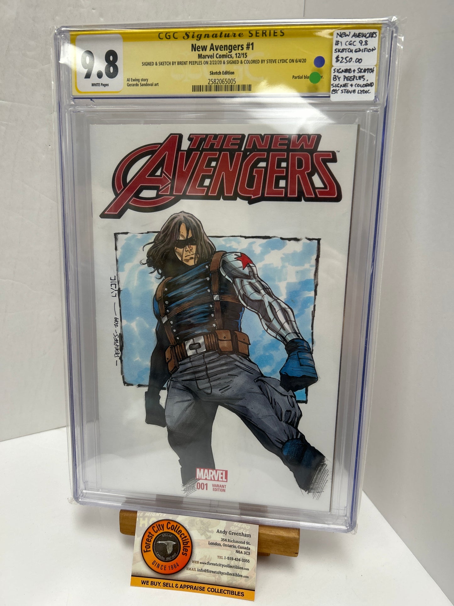New Avengers #1 (Off-White to White Pages) {CGC 9.0} Signed by Brent Peeples