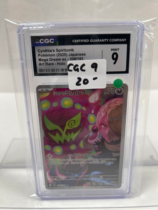 2025 Cynthia Spiritomb Japanese 208/193 - CGC (9)