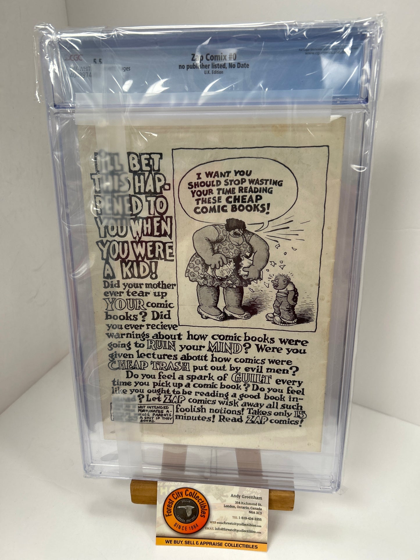 Zap Comix #0 (off-White to White Pages) {CGC 5.5}