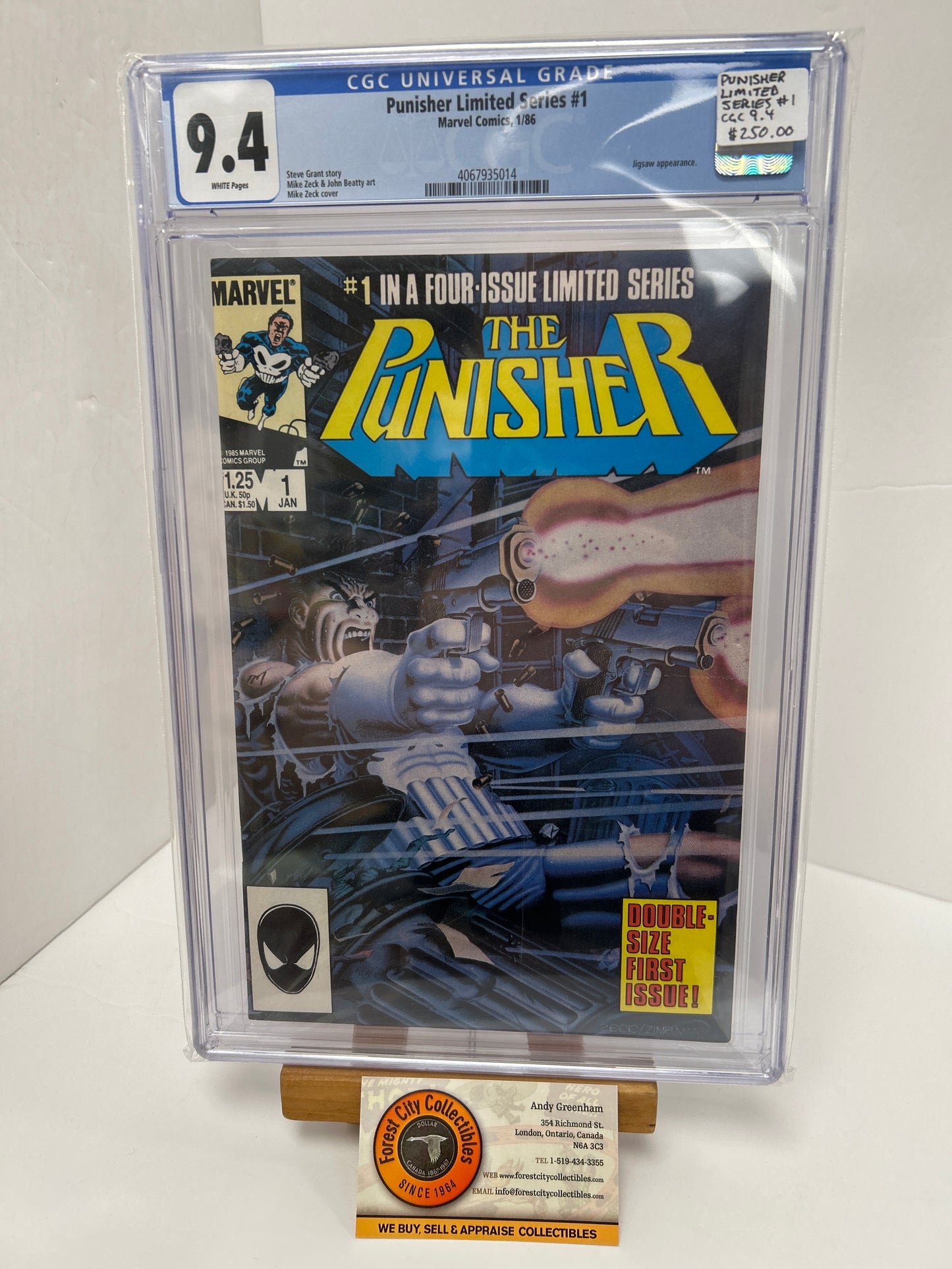 Punisher Limited Series #1 (White Pages) {CGC 9.4}