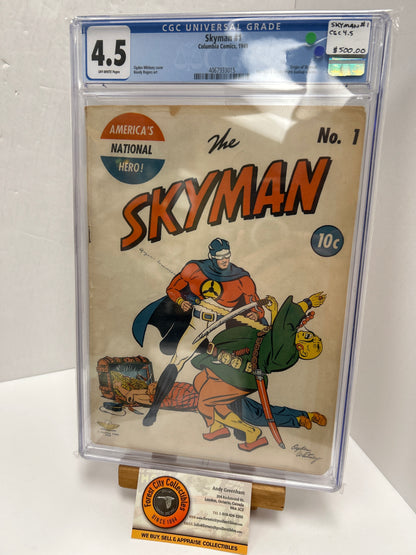 Skyman #1 (Off-White Pages) {CGC 4.5}