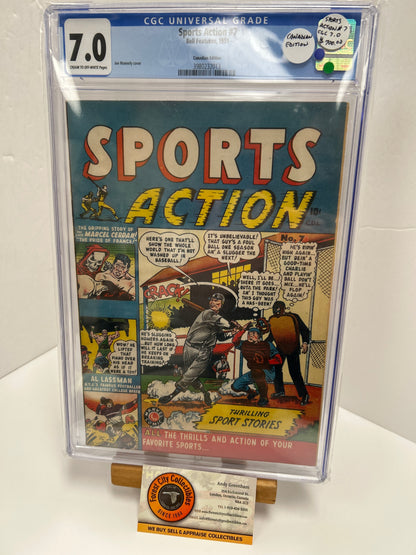 Sports Action #7 (Cream-White Pages) {CGC 7.0}