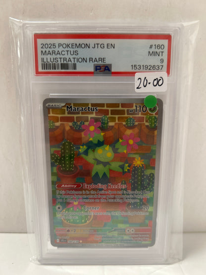 Maractus 2025 Pokemon JTG EN (160/159) - PSA (9)