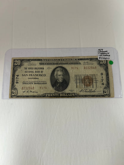 USA - National Currency {1929} California