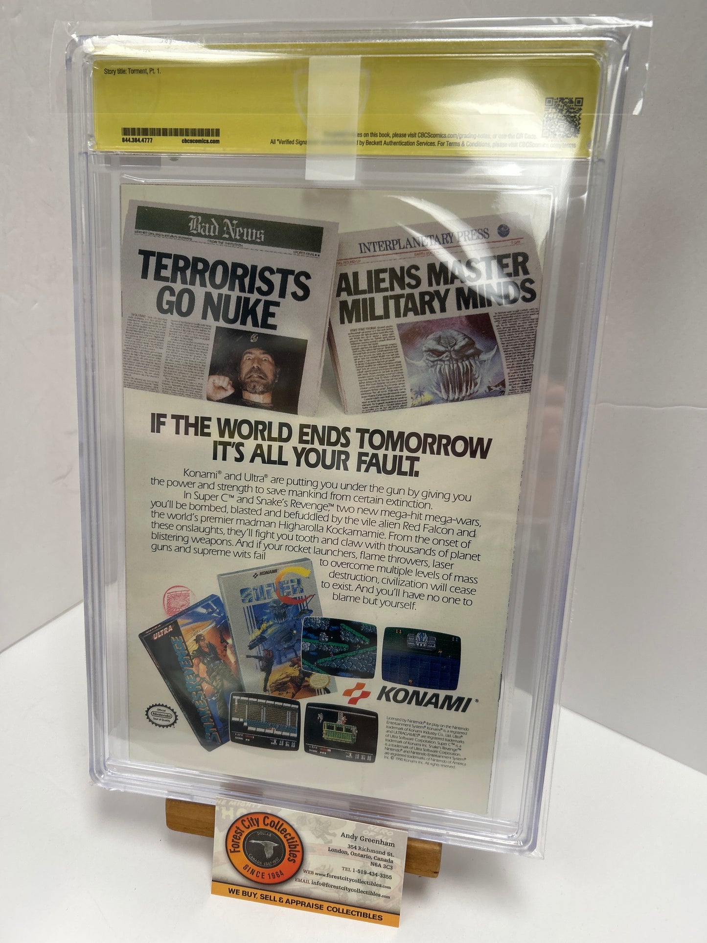 Spider-Man #1 (White Pages) {CBCS 9.6} Signed by Todd Mcfarlane