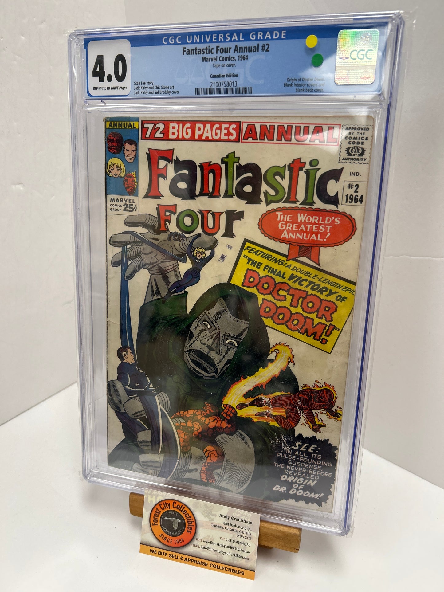 Fantastic Four Annual #2 (Off-White/White Pages) {CGC 4.0}