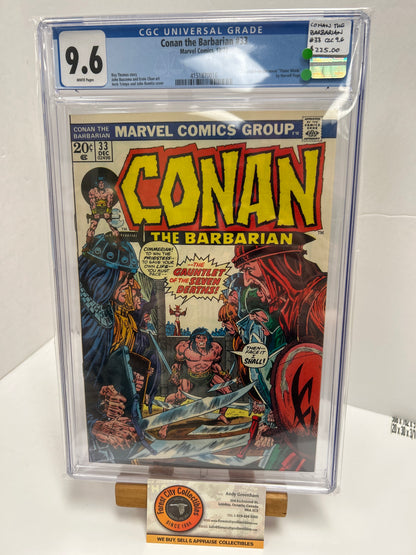 Conan the barbarian #33 (White Pages) {CGC 9.6}