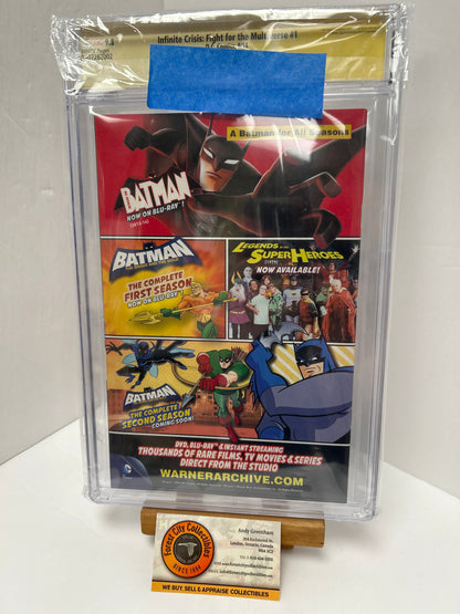 Infinite Crisis: Fight for the Multiverse #1 (White Pages) {CGC 9.6} Signed By Terry Dodson