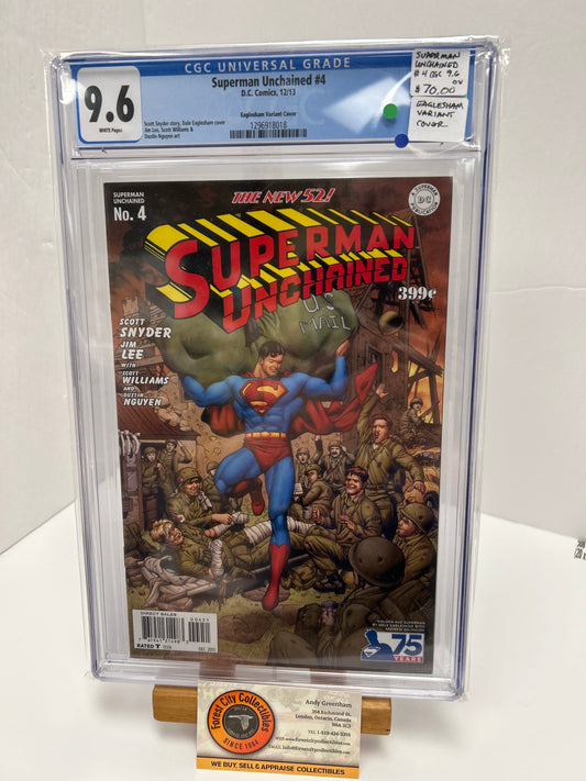 Superman Unchained #4 (White pages) {CGC 9.6}