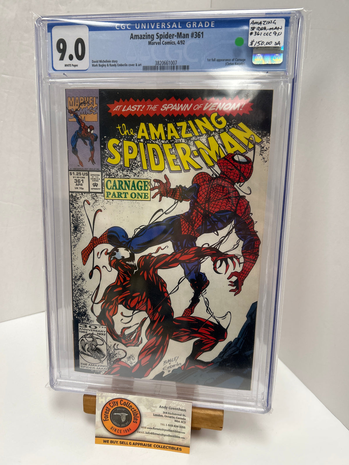 Amazing Spider-man #361 (White Pages) {CGC 9.0}