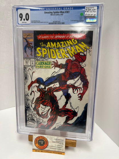 Amazing Spider-man #361 (White Pages) {CGC 9.0}