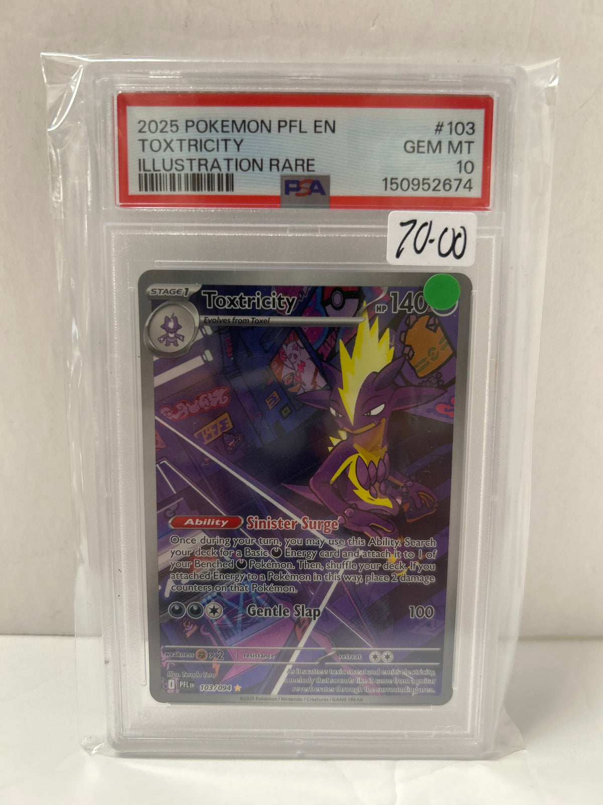 Toxtricity 2025 Pokemon PFL EN (103/094) - PSA (10)