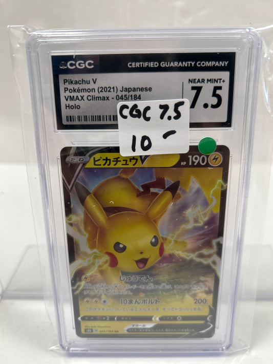 2021 Pikachu V Japanese 45/184 - CGC (7.5)