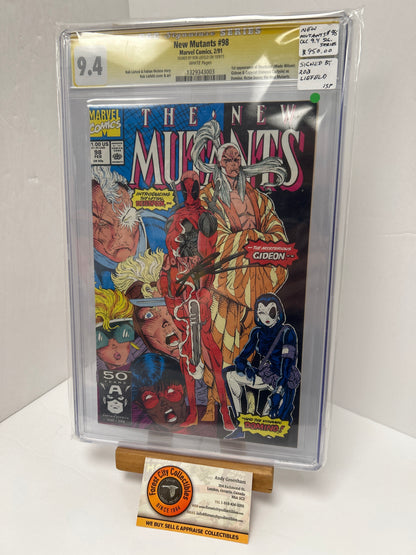 New Mutants #98 (White Pages) {CGC 9.4} signed by Rob Liefeld
