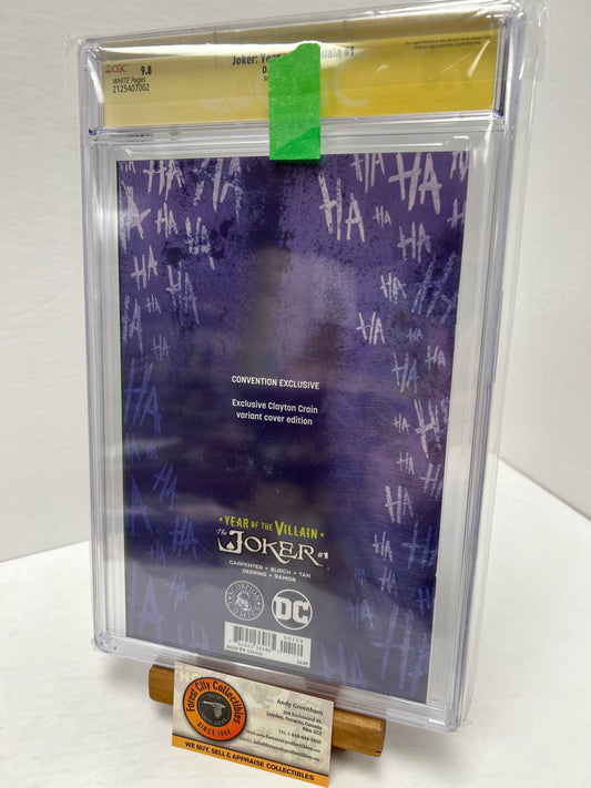 Joker: Year of the Villain #1 (White Pages) {CGC 9.8} Signed by Clayton Crain