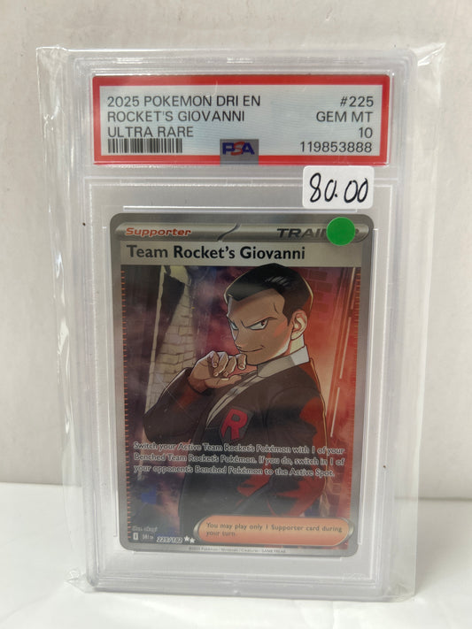 Rocket's Giovanni 2025 Pokemon DRI EN (225/182) - PSA (10)