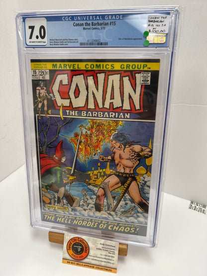 Conan the barbarian #15 (OFF-White-White Pages) {CGC 7.0}