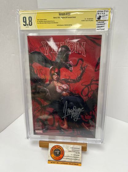 Venom #150 (OFF-White To White Pages) {CGC 9.8} Signature Francesco