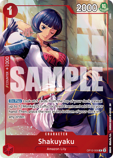 One Piece TCG Shakuyaku OP12-006 Premium Collection Alt Art Playset NM
