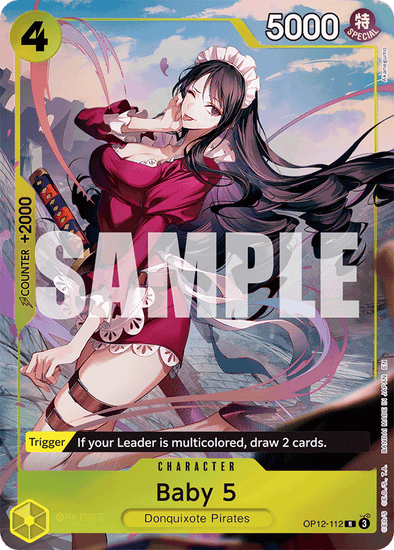 One Piece TCG Baby 5 OP12-112 Premium Collection Alt Art Playset NM