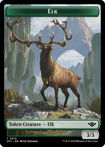 Elk // Plot Double-Sided Token [Outlaws of Thunder Junction Tokens]