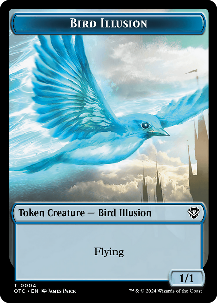 Bird Illusion // Elemental (0014) Double-Sided Token [Outlaws of Thunder Junction Commander Tokens]