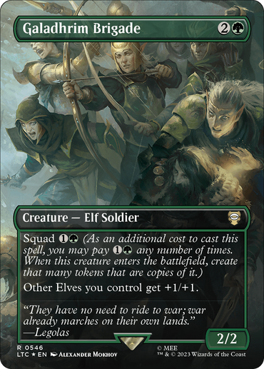 Galadhrim Brigade (Borderless) (Surge Foil) [The Lord of the Rings: Tales of Middle-Earth Commander]