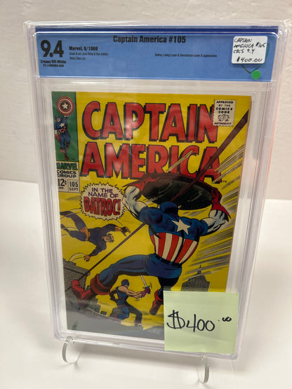 Captain America #105 1968 (Cream/OFF-White) {CBCS 9.4}