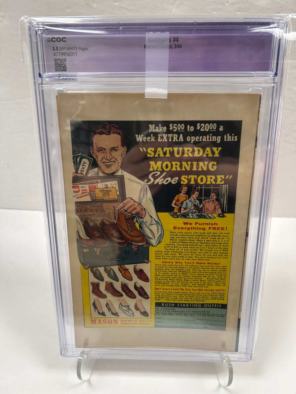 Avengers #4 (OFF-White) {CGC 5.5} - Restored Grade