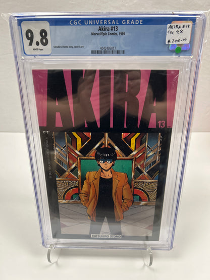 Akira #13 (White Pages) {CGC 9.8} Katsuhiro Otomo Story cover & art, 1989