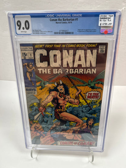 Conan The Barbarian #1 (White pages) {CGC 9.0}